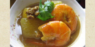 枇杷茶冬瓜咖喱蝦